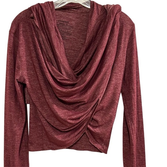 Patagonia Sweaters - Patagonia Glorya Long Sleeve Red Wrap Cardigan, Size M